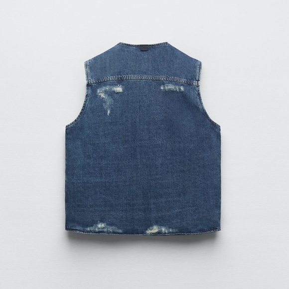 ZARA DENIM UTILITY VESR MULTIPOCKET NEW - Picture 8 of 9
